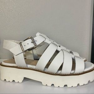 Seychelles NEW White Platform Strappy Sandal, Size 6